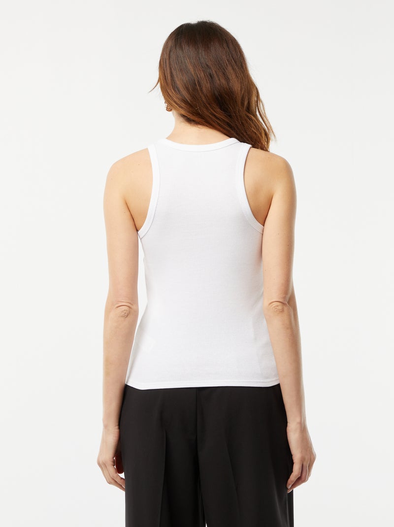 Top com cavas americanas Branco - Kiabi