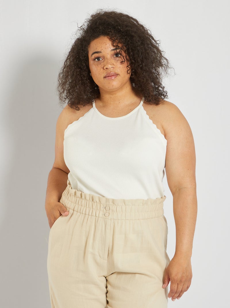 Top com cavas americanas Branco - Kiabi