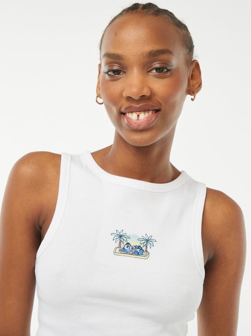 Top com cavas americanas 'Stitch' - Kiabi