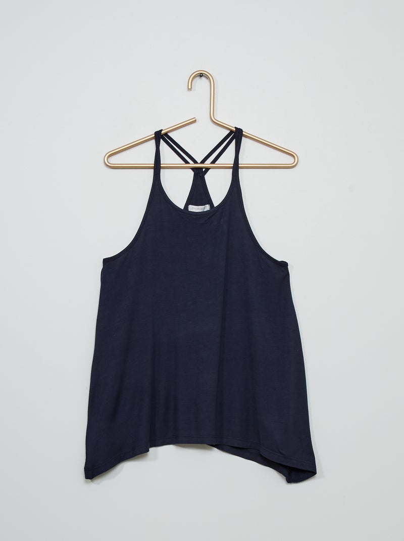 Top com costas de nadador Azul Marinho - Kiabi