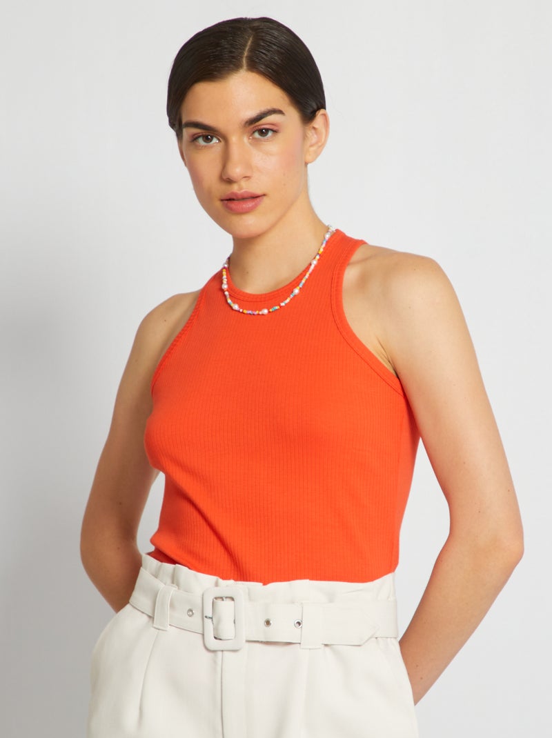 Top com decote americano ORANGE - Kiabi