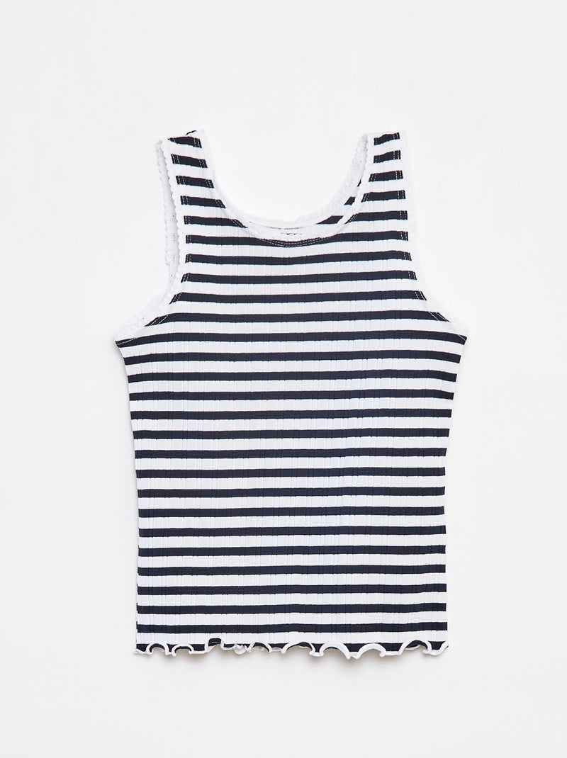 Top com estampado Azul - Kiabi