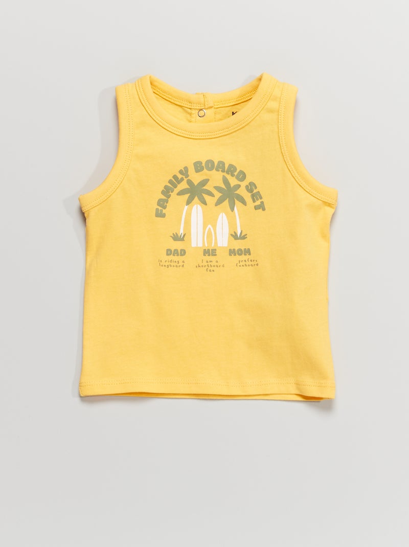 Top com estampado de fantasia AMARELO - Kiabi