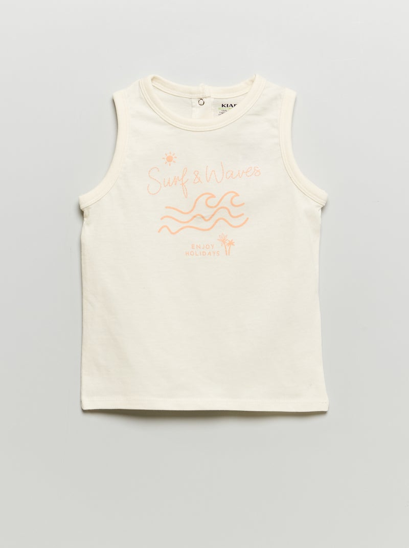 Top com estampado de fantasia BRANCO - Kiabi