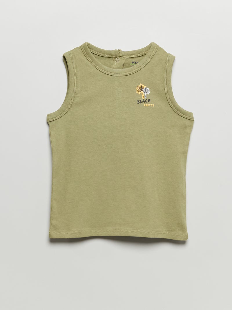 Top com estampado de fantasia CAQUI - Kiabi