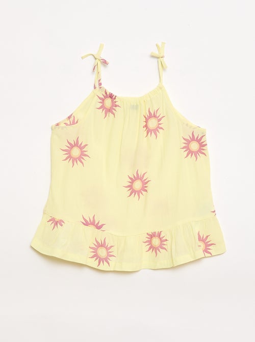 Top com estampado e alças finas - Kiabi