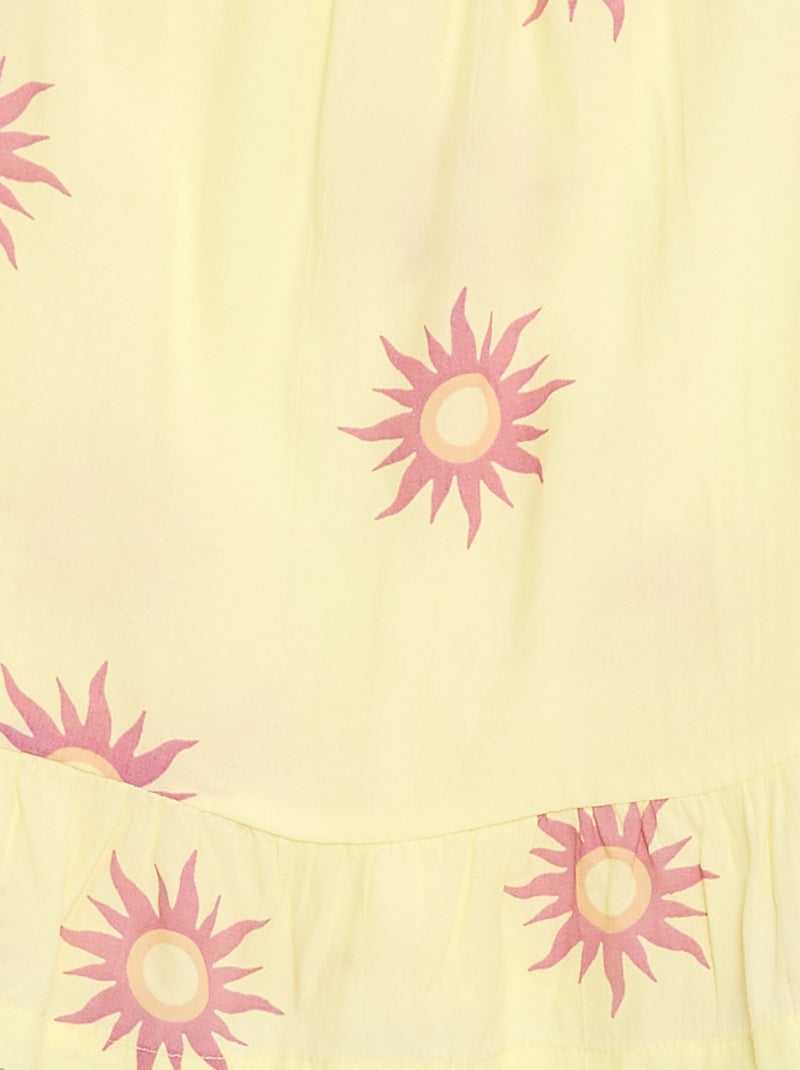 Top com estampado e alças finas Amarelo - Kiabi