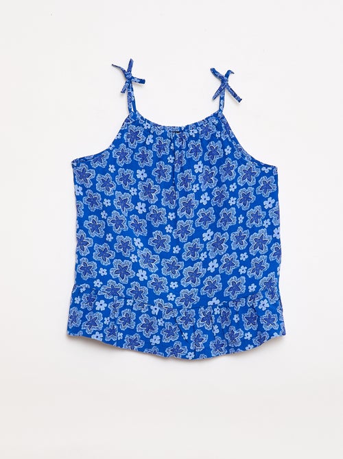 Top com estampado e alças finas - Kiabi