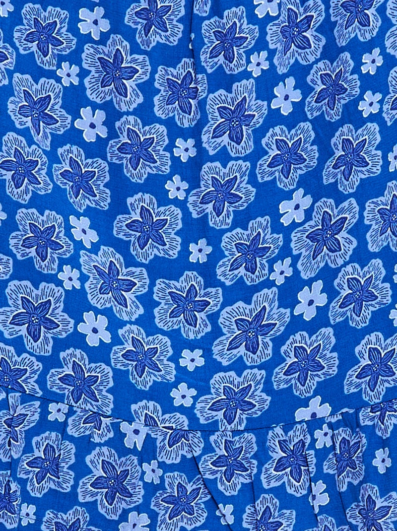 Top com estampado e alças finas Azul - Kiabi