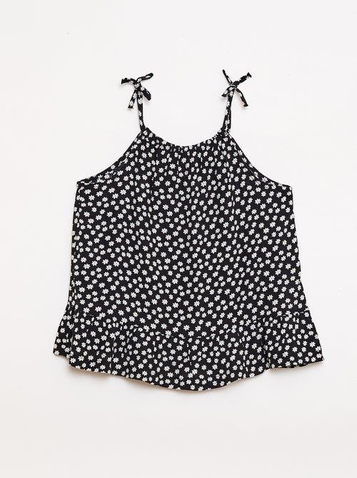 Top com estampado e alças finas - Kiabi