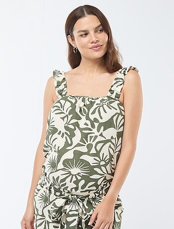 Top com estampado folhas 'Only Maternity'
