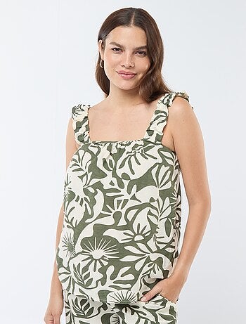 Top com estampado folhas 'Only Maternity'