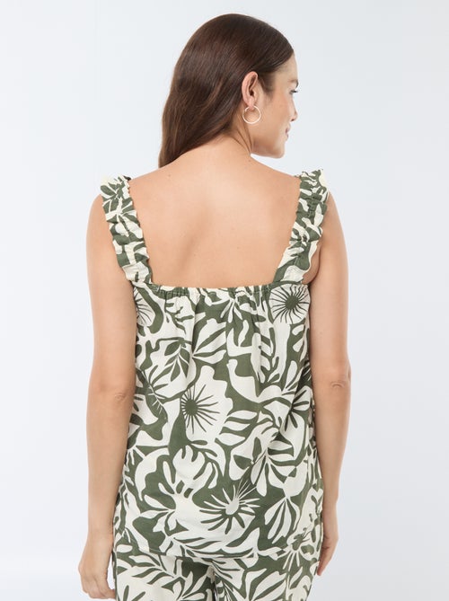 Top com estampado folhas 'Only Maternity' - Kiabi