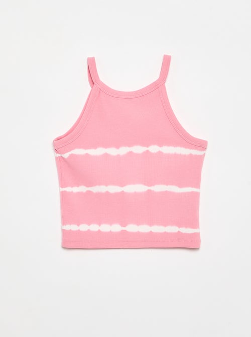 Top com estampado listrado tie-dye - Kiabi