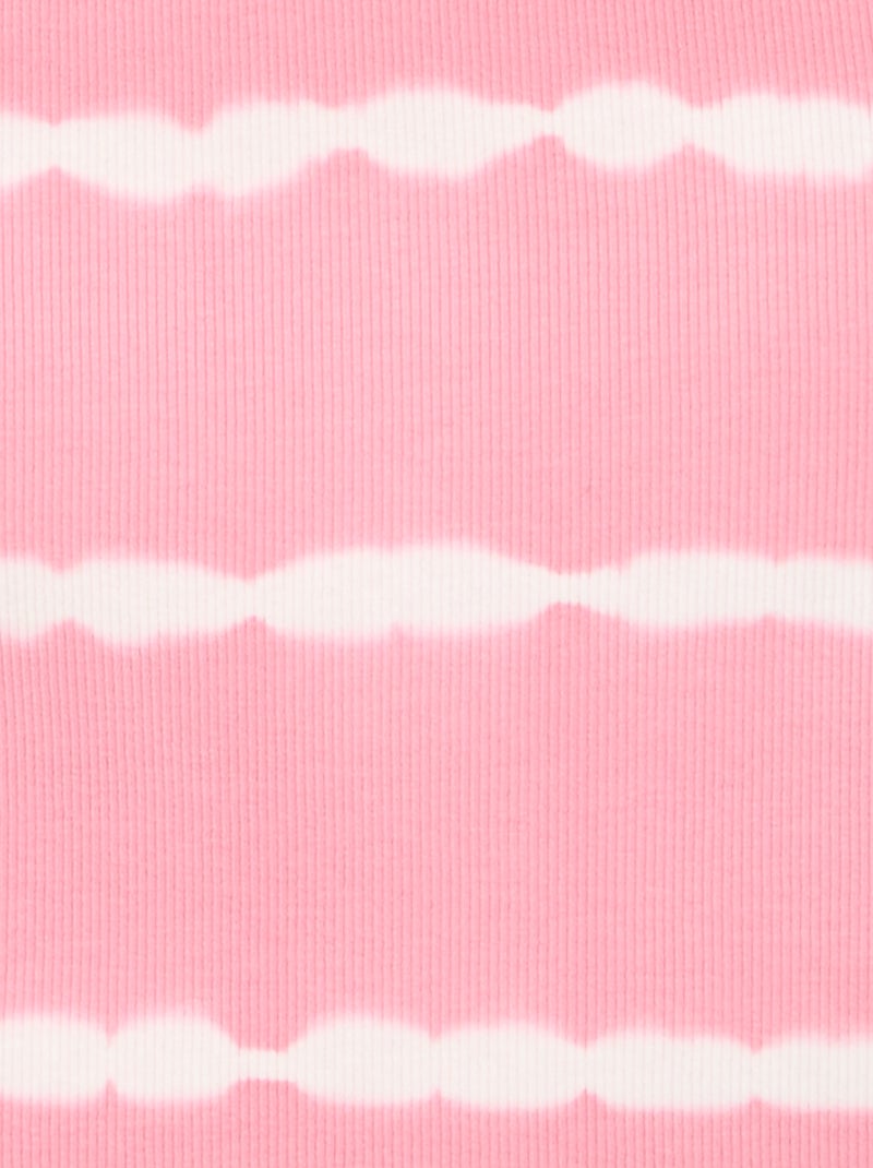 Top com estampado listrado tie-dye Rosa - Kiabi