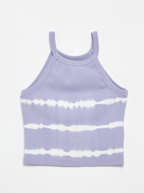 Top com estampado listrado tie-dye - Kiabi