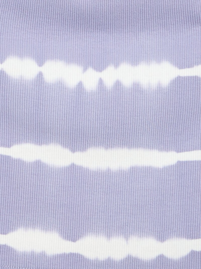 Top com estampado listrado tie-dye Violeta - Kiabi
