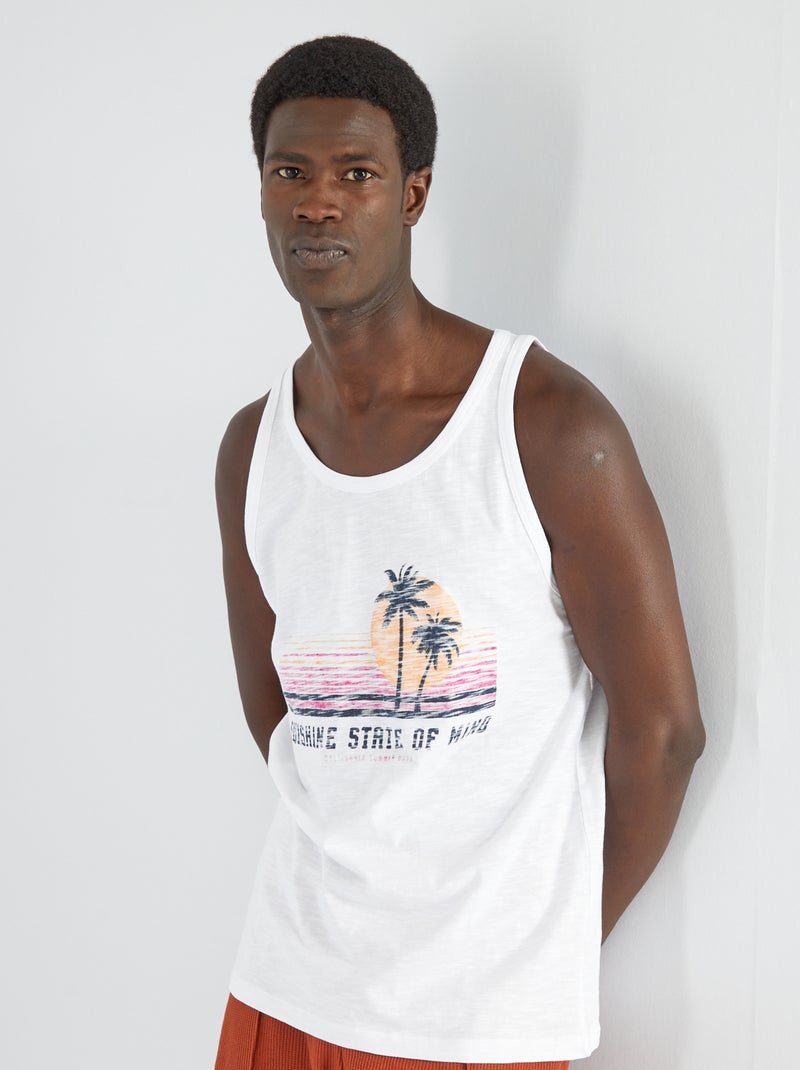 Top com estampado 'Produkt' BRANCO - Kiabi