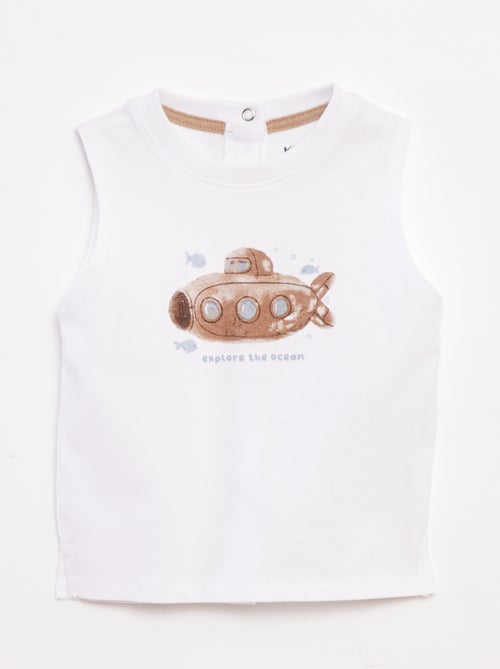 Top com estampado 'submarino' - Kiabi