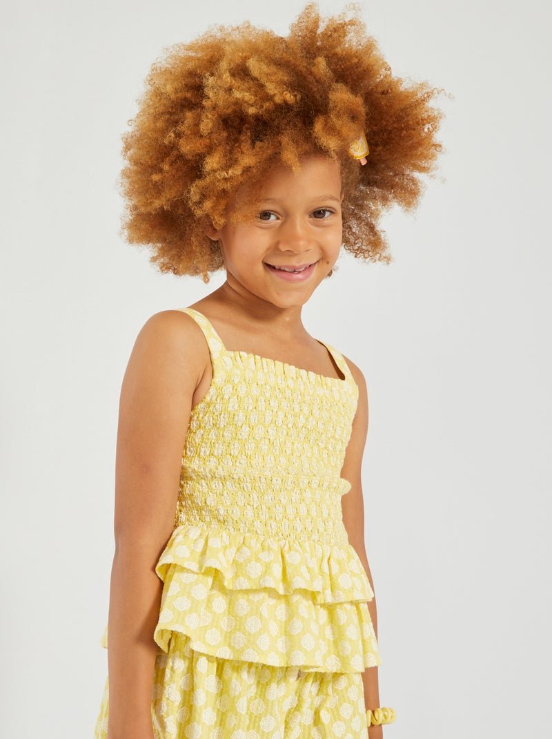 Top com favos de mel AMARELO - Kiabi
