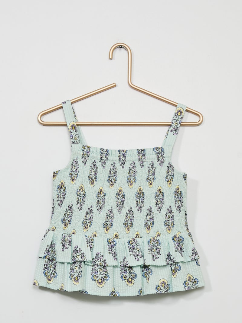 Top com favos de mel AZUL - Kiabi