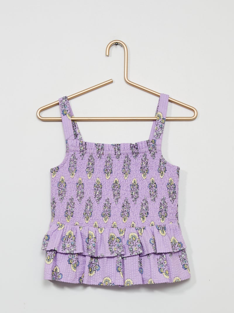 Top com favos de mel VIOLETA - Kiabi