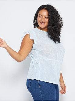 Top com folhos - Kiabi