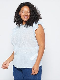 Top com folhos - Kiabi