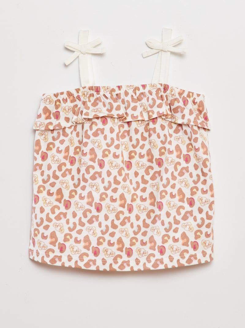Top com folhos BRANCO - Kiabi