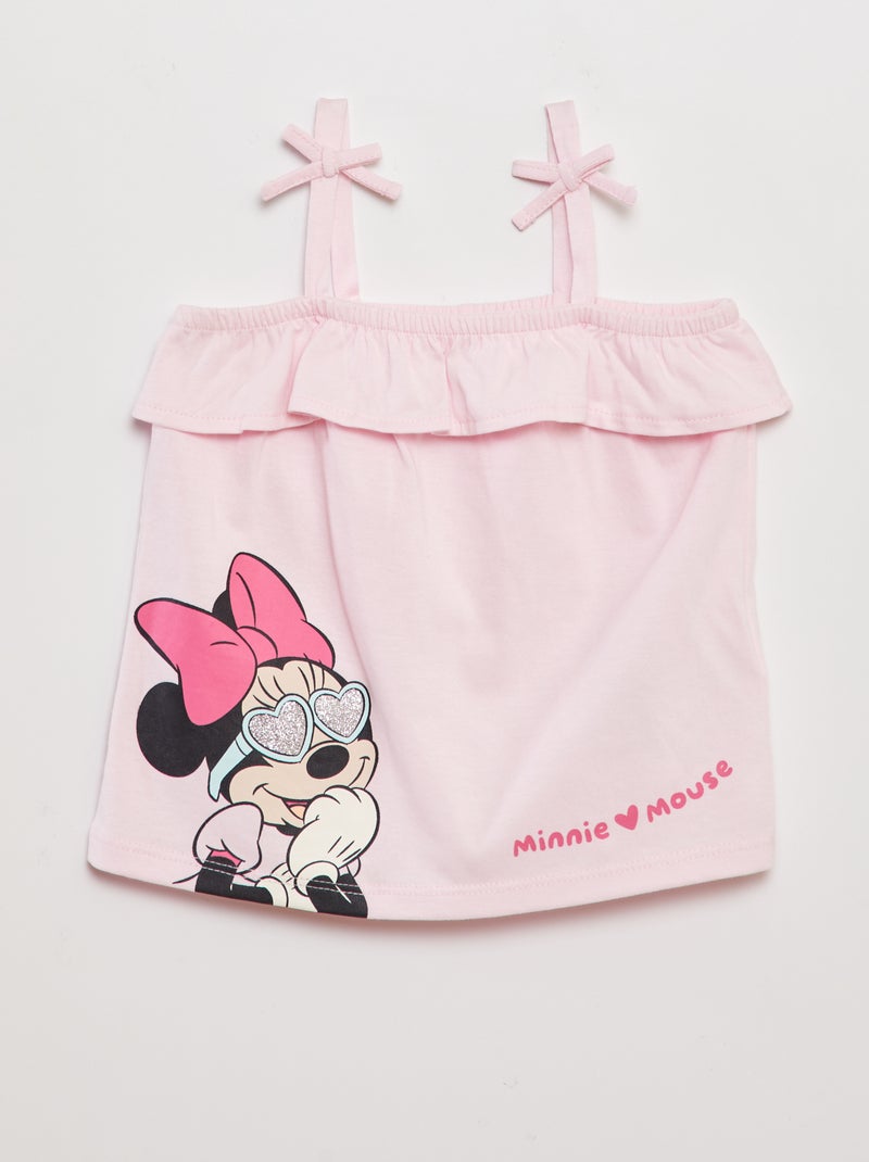 Top com folhos ROSA - Kiabi