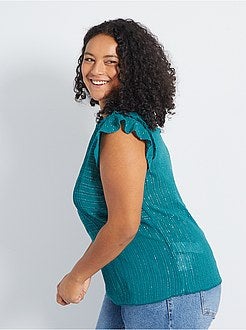 Top com folhos - Kiabi