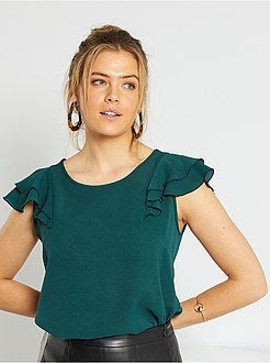 Top com folhos - Kiabi