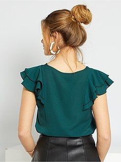 Top com folhos - Kiabi