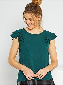 Top com folhos - Kiabi