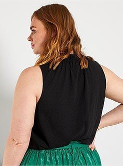 Top com gola com favos de mel - Kiabi