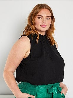 Top com gola com favos de mel - Kiabi