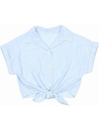 Top com gola de camisa - Kids Star