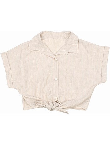 Top com gola de camisa - Kids Star