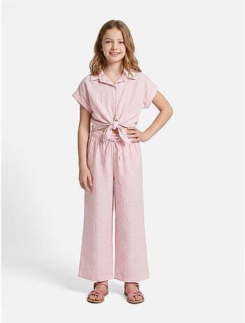 Top com gola de camisa - Kids Star