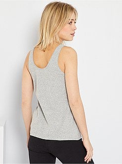 Top com gola em U de conceção ecológica - Kiabi