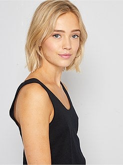 Top com gola em U - Kiabi