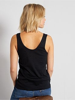 Top com gola em U - Kiabi