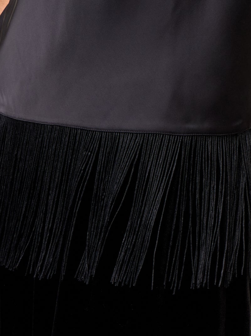 Top com gola halter drapeado Preto - Kiabi