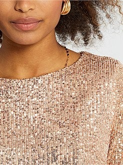 Top com lantejoulas - Kiabi