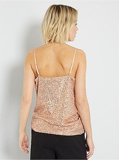 Top com lantejoulas - Kiabi