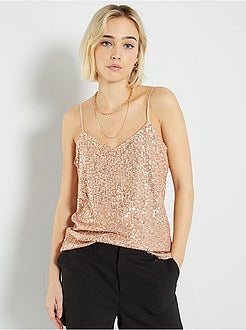 Top com lantejoulas - Kiabi