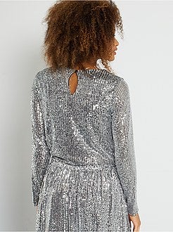 Top com lantejoulas - Kiabi