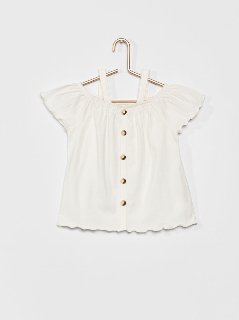 Top com ombros à mostra BRANCO - Kiabi