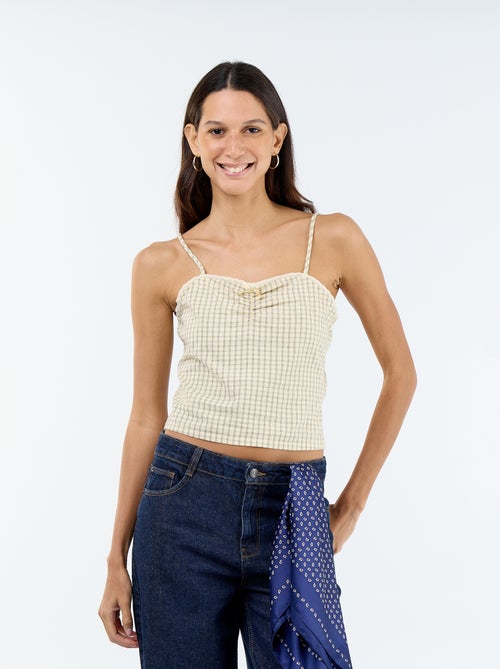 Top com padrão e alças ajustáveis - Kiabi