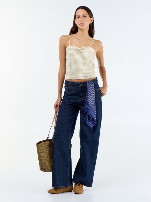 Top com padrão e alças ajustáveis - Kiabi